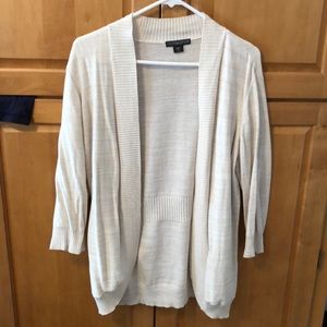 Cream colored light quarter sleeve sweater